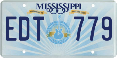 MS license plate EDT779