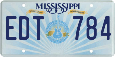 MS license plate EDT784