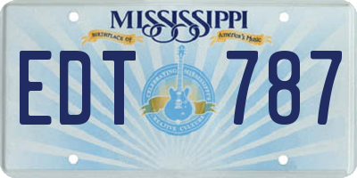 MS license plate EDT787