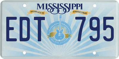 MS license plate EDT795