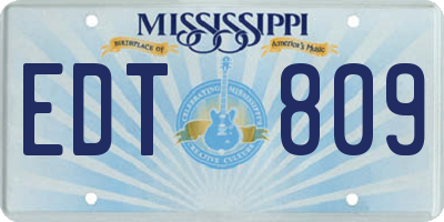 MS license plate EDT809