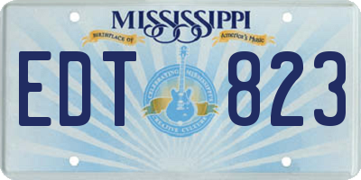 MS license plate EDT823