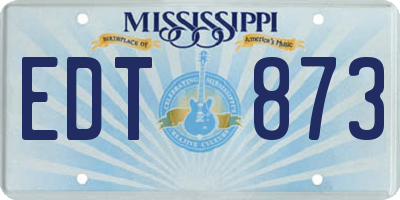 MS license plate EDT873