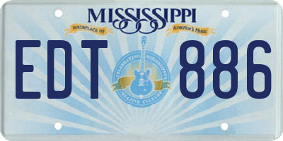 MS license plate EDT886