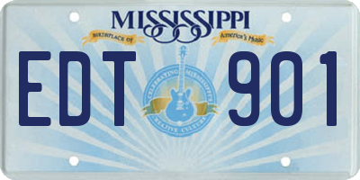 MS license plate EDT901