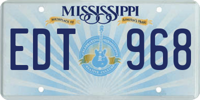 MS license plate EDT968