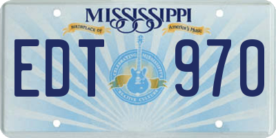 MS license plate EDT970