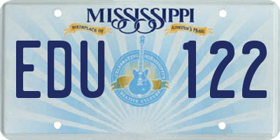 MS license plate EDU122