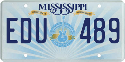MS license plate EDU489