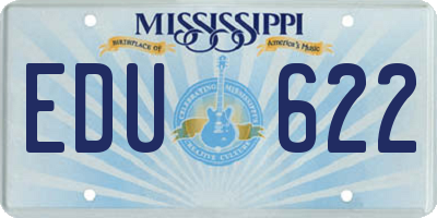 MS license plate EDU622