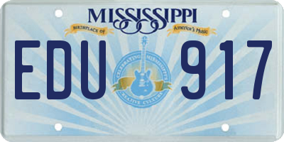 MS license plate EDU917