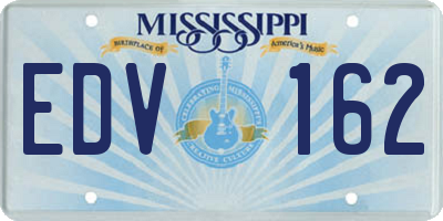 MS license plate EDV162