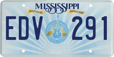 MS license plate EDV291