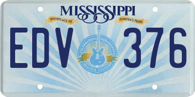MS license plate EDV376
