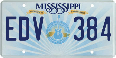 MS license plate EDV384