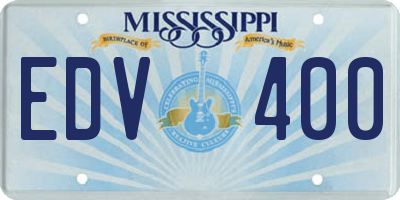 MS license plate EDV400