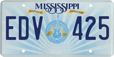 MS license plate EDV425