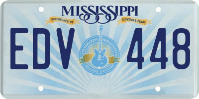 MS license plate EDV448