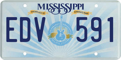 MS license plate EDV591
