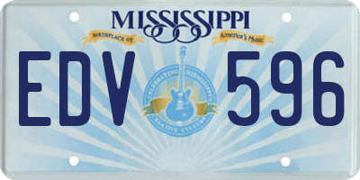 MS license plate EDV596