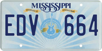 MS license plate EDV664
