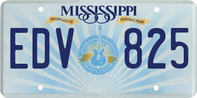 MS license plate EDV825