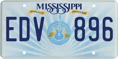 MS license plate EDV896
