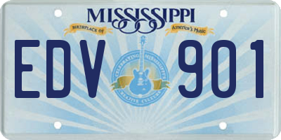 MS license plate EDV901