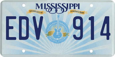 MS license plate EDV914