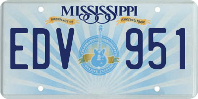 MS license plate EDV951