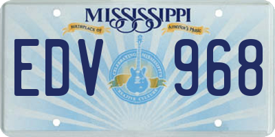 MS license plate EDV968