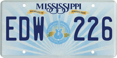MS license plate EDW226