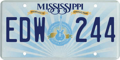 MS license plate EDW244