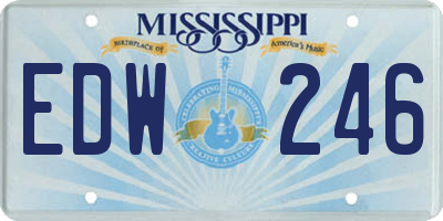 MS license plate EDW246