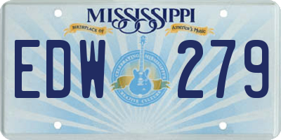 MS license plate EDW279