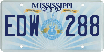 MS license plate EDW288