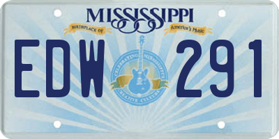 MS license plate EDW291