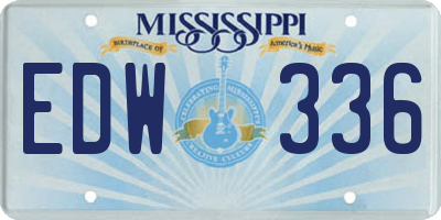 MS license plate EDW336