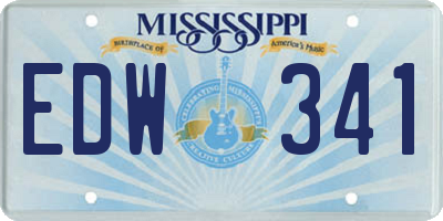 MS license plate EDW341
