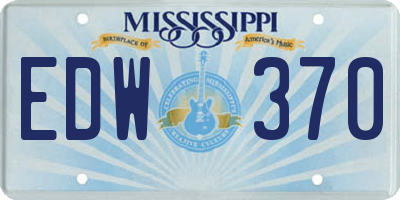 MS license plate EDW370