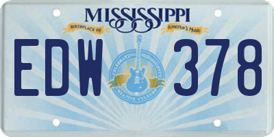 MS license plate EDW378