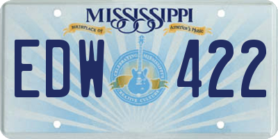 MS license plate EDW422
