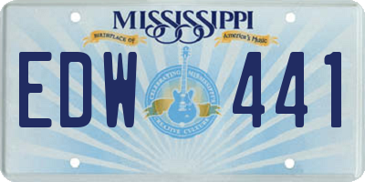 MS license plate EDW441