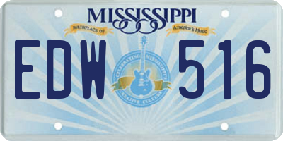 MS license plate EDW516