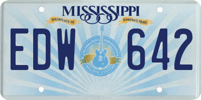 MS license plate EDW642