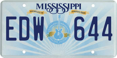 MS license plate EDW644