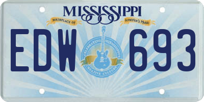 MS license plate EDW693