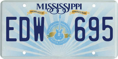 MS license plate EDW695