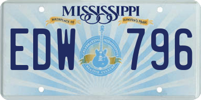 MS license plate EDW796