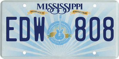 MS license plate EDW808